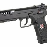 Stock Master Xtreme, Semi-automatic, DA/SA, Steel Frame Pistol, 9MM, 4.75" Barrel, Matte Finish, Black, Walnut Grips, Ambidextrous Safety, Adjustable Sights, 17 Rounds TF-STOCKMX-9