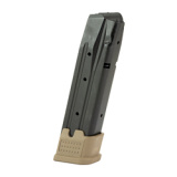 Magazine, 9MM, 21 Rounds, Fits Sig Sauer P320, Steel Construction, Blued Finish, Flat Dark Earth Baseplate SIG-A20-FDE
