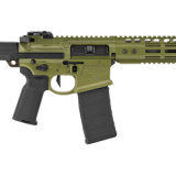 Infidel N4-PDW, Semi-automatic Pistol, 556NATO, 13.7" Barrel, Aluminum Frame, Bazooka Green Cerakote, Q Pistol Brace, Q BCG, NHR-15 Handguard, Super Badass Charging Handle, Geissele SD-E Trigger, STS Ambi Selector, Norgon Ambi Catch, K2 Grip, MBUS Pro Si