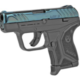 TALO LCP II, Semi-automatic, Compact, 380 ACP, 2.75", Black Frame, Polished Colbalt Blue PVD with Scroll Engraving, Checkered Grip, 6Rd 03797