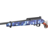 10/22, Carbine, Semi-automatic, 22 LR, 18.5" Threaded Barrel, Black Color, Satin Finish, Adjustable Ghost Ring Rear Sight, Protected Blade Front Sight, American Flag Synthetic Stock, 10Rd 31154