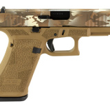 45 MOS, Striker Fired, Semi-automatic, Polymer Frame Pistol, Compact, 9MM, 4.02" Barrel, Glock Marksman Barrel, FDE Multicam Slide With FDE Frame, No Finger Grooves, Fixed Sights, Modular Optic System, 17 Rounds, 3 Magazines, Front Serrations, Ambidextro