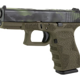 19 Gen3, Striker Fired, Semi-automatic, Polymer Frame Pistol, Compact, 9MM, 4.02" Barrel, Black Multicam Slide With OD Green Frame, Fixed Sights, 15 Rounds, 2 Magazines, Laser Engraved Frame, Optic Cut 300-109-0105-09