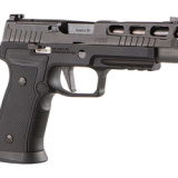 P320 AXG Pro Carry, Striker Fired, 9mm, 3.9" Barrel, Polymer Grips, Black Nitron Slide Finish, Titanium Cerakote Frame Finish, XSeries Optic-ready Slide, X-Ray 3 Night Sights, 17 Round, 2 Magazines 320AXGCA-9-RTXR3-R2