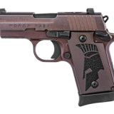 P938, Spartan II, Semi-automatic, Single Action Only, Compact, 9MM, 3" Barrel, Alloy Frame, Spartan II Grips, Siglite Night Sights, Distressed Coyote Finish, 7Rd, 1 Magazine, Ambidextrous Safety 938-9-SPARTANII-AMBI