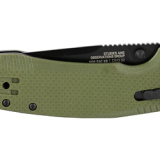 SOG-TAC XR, Folding Knife, 3.39" Straight Clip Point, Olive Drab Green G10 Handle, D2 Steel, Black Titanium Nitride Finish, Black SOG-12-38-02-41