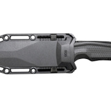 Recondo FX, Fixed Blade Knife, 4.6" Clip Point, Serrated Edge, Black Rubber Handle, Cryo 440C Steel, Titanium Nitride Finish, Black, Includes Kydex Sheath and UMS Clip SOG-17-22-02-57