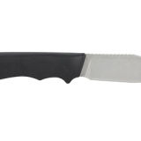 Ace, Fixed Blade Knife, 3.8" Straight Edge Clip Point, Black Molded Handle, 7Cr17MoV Stainless Steel, Stonewash Finish, Silver, Includes Plastic Sheath SOG-ACE1001-CP