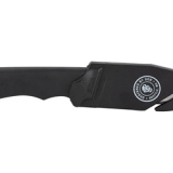 Ace, Fixed Blade Knife, 3.8" Straight Edge Clip Point, Black Molded Handle, 7Cr17MoV Stainless Steel, Stonewash Finish, Silver, Includes Plastic Sheath SOG-ACE1001-CP