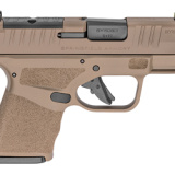 Hellcat, Striker Fired, Semi-automatic, Polymer Frame Pistol, Micro-Compact, 9MM, 3" Hammer Forged Barrel, Cerakote Finish, Desert FDE, Textured Grips, Tritium/Luminescent Front Sight, Tactical Rack U-Notch Rear Sight, Optics Ready, 5 Magazines, Range Ba