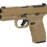 Hellcat Pro, Striker Fired, Semi-automatic, Polymer Frame Pistol, 9MM, 3.7" Hammer Forged Barrel, Cerakote Finish, Flat Dark Earth, Textured Grip, Tritium Front Sight, Tactical Rack Rear Sight, 10 Rounds, 2 Magazines, Includes Crimson Trace CT-1500 Red D