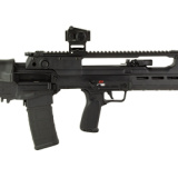 Hellion, Semi-automatic Rifle, Bullpup, 223 Remington/556NATO, 16" Hammer Forged Barrel, 1:7 Twist, 4 Prong Flash Hider, Matte Finish, Black, BCM MOD 3 Grip, 5-Position Adjustable Stock with Cheek Riser, Front/Rear Flip Sights, 2-Position Short Stroke Ga