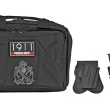Range Officer, Full Size, 1911, 45ACP, 5" Match Grade Barrel, Steel Frame, Parkerized Finish, Cocobolo Grips, Adjustable Sights, 7Rd,Instant Gear Up Includes 5 Magazines, Range Bag, Hard Case, Holster and Magazine Pouch PI9128L