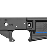 STLS145-BL Thin Blue Line, Stripped Lower, Semi-automatic, 223 Rem/556NATO, Black Finish, Color Filled STLS145-BL