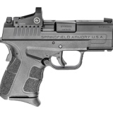 XD-S, Mod.2, OSP, Striker Fired, Semi-automatic, Polymer Frame Pistol, Compact, 9MM, 4" Barrel, Melonite Finish, Black, White Dot Front Sight, Serrated Rear Sight, Crimson Trace Red Dot, 2 Magazines, (1) 7-Round, (1) 9-Round Extended XDSG9409BCT
