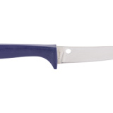 Counter Puppy, Fixed Blade Knife, Silver, Plain, Circle Thumb Hole, 3.48", Box, 7Cr17, Purple K20PPR