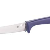 Counter Puppy, Fixed Blade Knife, Silver, Plain, Circle Thumb Hole, 3.48", Box, 7Cr17, Purple K20PPR