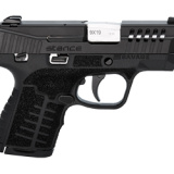 Stance MC9MS, Semi-automatic, Striker Fired, Polymer Frame Pistol, Micro Compact, 9MM, 3.2" Barrel, Nitride Finish, Black, 3 Dot Sights, Manual Safety, 10 Rounds, 2 Magazines, (1)-7 Rounds and (1)-10 Rounds 67034