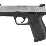 SD9VE, Striker Fired, Semi-Automatic, Polymer Frame Pistol, Full Size, 9MM, 4" Barrel, Silver Slide, Black Frame, Fixed Sights, 16 Rounds, 2 Magazines Magazines, Comes With Lockdown Gun Concealment Magnet 13662