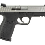 SD9VE, Striker Fired, Semi-Automatic, Polymer Frame Pistol, Full Size, 9MM, 4" Barrel, Silver Slide, Black Frame, Fixed Sights, 16 Rounds, 2 Magazines Magazines, Comes With Lockdown Gun Concealment Magnet 13662