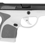 Spectrum, Semi-automatic Striker Fired Pistol, 380ACP, 2.8" Barrel, White Polymer Fram, Black Overmold, Black Slide, 1-6Rd & 1-7Rd, 2 Magazines 1007031302