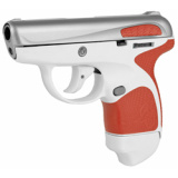 Spectrum, Semi-automatic Striker Fired Pistol, 380ACP, 2.8" Barrel, White Polymer Frame, Red Overmold, Stainless Slide, 1-6Rd & 1-7Rd, 2 Magazines 1007039306