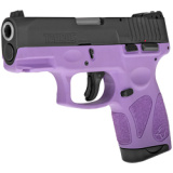 G2S, Semi-automatic, Sub Compact Pistol, 9MM, 3.25" Barrel, Polymer Frame, Black/Light Purple Finish, Adjustable Sights, 7Rd, 2 Magazines 1-G2S931LP