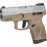 G2S, Semi-automatic, Sub Compact Pistol, 9MM, 3.25" Barrel, Polymer Frame, Brown/Stainless Finish, Adjustable Sights, 7Rd, 2 Magazines 1-G2S939B