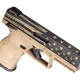 TX22, Striker Fired, Semi-automatic, Polymer Frame Pistol, Full Size, 22 LR, 4.1" Threaded Barrel, Flat Dark Earth Frame, Cerakote Finish, US Flag Distressed on Slide, Adjustable Sights, Manual Thumb Safety, 10 Rounds, 2 Magazines 1-TX22141-10USD
