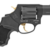 856, Revolver, 38 Special, 2" Barrel, Matte Black Carbon Steel Frame With Gold Accents, Black Rubber Grips, 6Rd 2-856021ULGLD