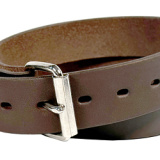 Uncle Mikes Leather Belt, 42"-46", Full Grain Leather, Nickel Plated Buckle, Brown BLT-UM-42-46-DBR