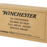 Service Grade, 40 S&W, 180Gr, Full Metal Jacket, 50 Round Box SG40W