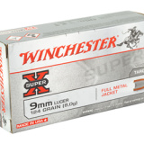 SUPER X, 9MM, 124Gr, Full Metal Jacket, 50, 500 W9MM124