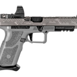 O.Z-9, Semi-automatic Pistol, 9MM, 4.5" Match Grade Barrel, Steel Frame, Polymer Grip, Competition Gray Slide/Black Barrel, 17Rd, ZEV Exclusive O.Z-9 Signature Slide, ZEV PRO Flat Face Trigger, ZEV O.Z-9 PRO Plus Magwell, ZEV O.Z-9 Custom SKB Case, Magpu