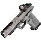 O.Z-9, Semi-automatic Pistol, 9MM, 4.5" Match Grade Barrel, Steel Frame, Polymer Grip, Competition Gray Slide/Black Barrel, 17Rd, ZEV Exclusive O.Z-9 Signature Slide, ZEV PRO Flat Face Trigger, ZEV O.Z-9 PRO Plus Magwell, ZEV O.Z-9 Custom SKB Case, Magpu