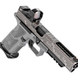 O.Z-9, Semi-automatic Pistol, 9MM, 4.5" Match Grade Barrel, Steel Frame, Polymer Grip, Competition Gray Slide/Black Barrel, 17Rd, ZEV Exclusive O.Z-9 Signature Slide, ZEV PRO Flat Face Trigger, ZEV O.Z-9 PRO Plus Magwell, ZEV O.Z-9 Custom SKB Case, Magpu