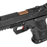 O.Z-9 Elite, Compact, Semi-automatic Pistol, 9MM, 4" Match Grade Barrel, Steel Frame, Polymer Grip, Custom Black Slide And Bronze Barrel, 15Rd, ZEV PRO Flat Face Trigger, ZEV Magwell OZ9C-CPT-B-BRZ