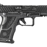 O.Z-9 Compact, Semi-automatic Pistol, 9MM, 4" Match Grade Barrel, Steel Frame, Polymer Grip, Custom Black Slide And Barrel, 15Rd, ZEV PRO Flat Face Trigger, ZEV Magwell OZ9C-CPT-B-B