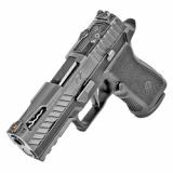 Z320 XCARRY, Octane Gun Mod, Semi-automatic, 9MM, 3.9" Barrel, Polymer Frame, Black Frame/Titanium Gray Slide, Fiber Optic Combat Sights, RMR Optic Cut, ZEV RMR Cover Plate, Sig Sauer P320 X Series Flat Face Trigger, 2-17Rd Sig Sauer P320 Magazines GUNMO