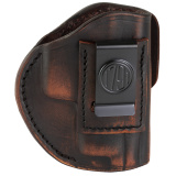 4 Way Holster Size 5, IWB or OWB Holster, Matte Finish, Vintage Leather, Right Hand 4WH-5-VTG-R