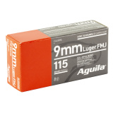 Pistol, 9MM, 115 Grain, Full Metal Jacket, 50 Round Box 1E097704