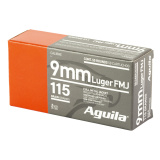 Pistol, 9MM, 115 Grain, Full Metal Jacket, 50 Round Box 1E097704
