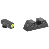 Trooper, Sight, Fits Glock 20,21,29,30,31,32,36,40,41, Green Tritium LumiLime Outline Front, Green Tritium Black Serrated Rear, Front/Rear GL-820