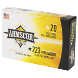 Armscor Rifle Ammunition .223 Remington 55 Grain Full Metal Jacket