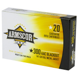 Armscor Rifle Ammunition .300 AAC Blackout 147 Grain Full Metal Jacket Box of 20 Rounds