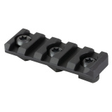 Low Profile Rail, Fits Picatinny M-LOK, 5 Slot, Anodized Finish, Black LPR-M