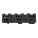 Low Profile Rail, Fits Picatinny M-LOK, 5 Slot, Anodized Finish, Black LPR-M