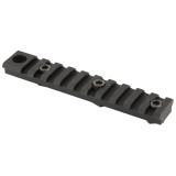 Rail Slider, Picatinny Rail M-Lok, 3 Slot, Fits M-LOK, Integrated QD Mount, Anodized Finish, Black RS-RAIL-3M