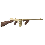 1927A1 Deluxe, Semi-automatic Rifle, 45 ACP, 16.5" Barrel, Titanium Gold Plated, 50Rd Drum & 20Rd Stick Magazine T150DTG