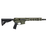 RECCE-11 MCMR, Semi-automatic, SBR, .223 Remington/5.56 NATO, 11" Barrel, Cerakote Finish, Olive Drab Green, Black BCM Gunfighter MOD 0 Stock, Black BCM Gunfighter MOD 4 Grip, Olive Drab Green 13" BCM Gunfighter MCMR M-LOK Handguard, HUXWRX Flash Hider,